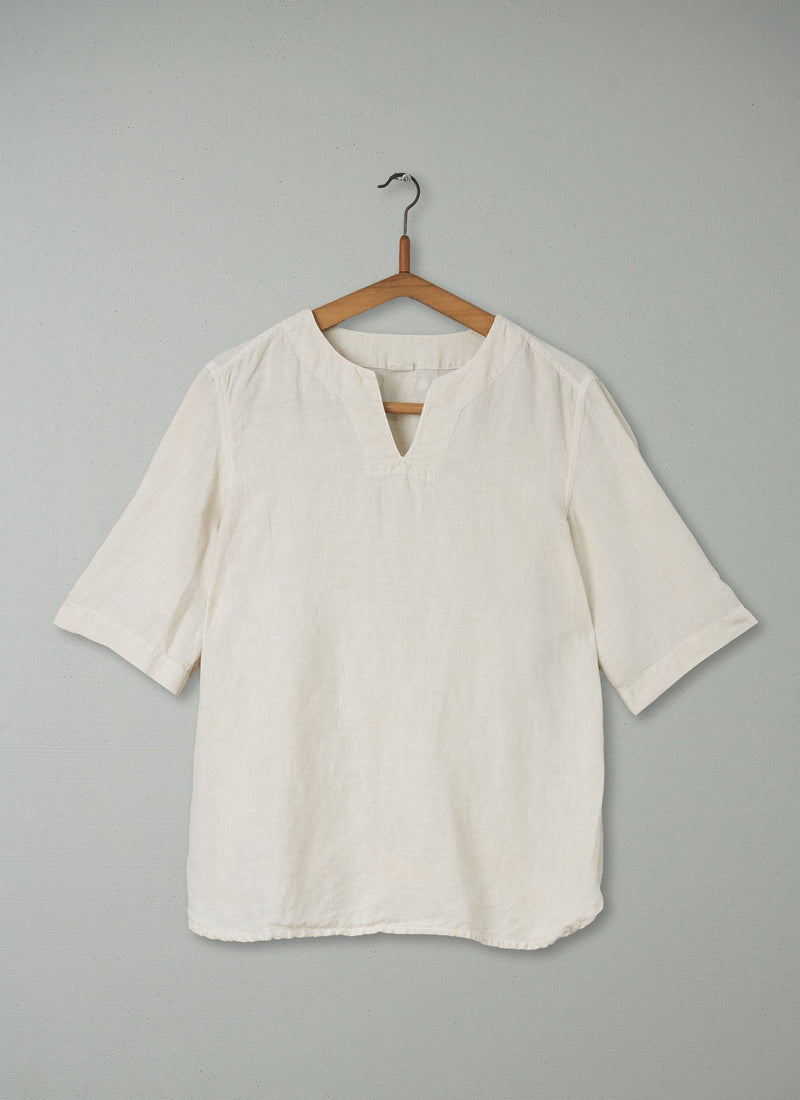 Reworn Linen Tee Size S (224) | Parchment