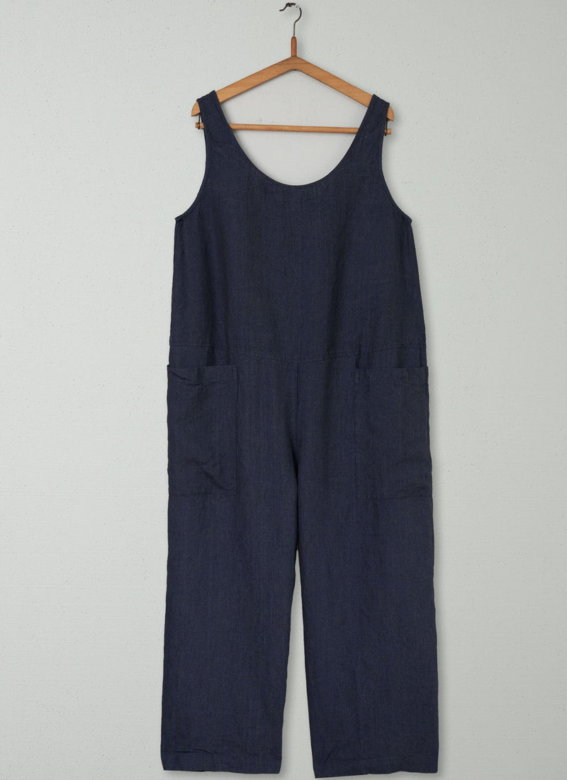 Reworn Delave Sleeveless Jumpsuit Size L (291) | Midnight