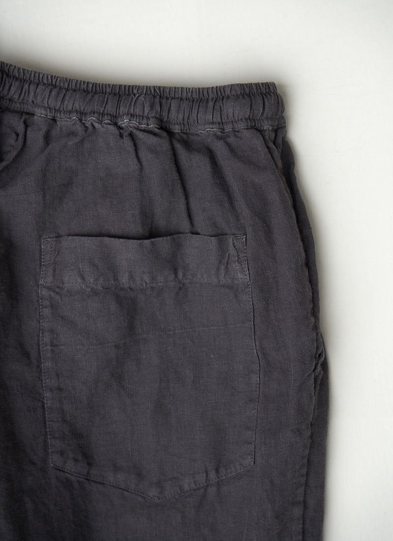 Reworn Linen Trousers Size S (241) | Charcoal