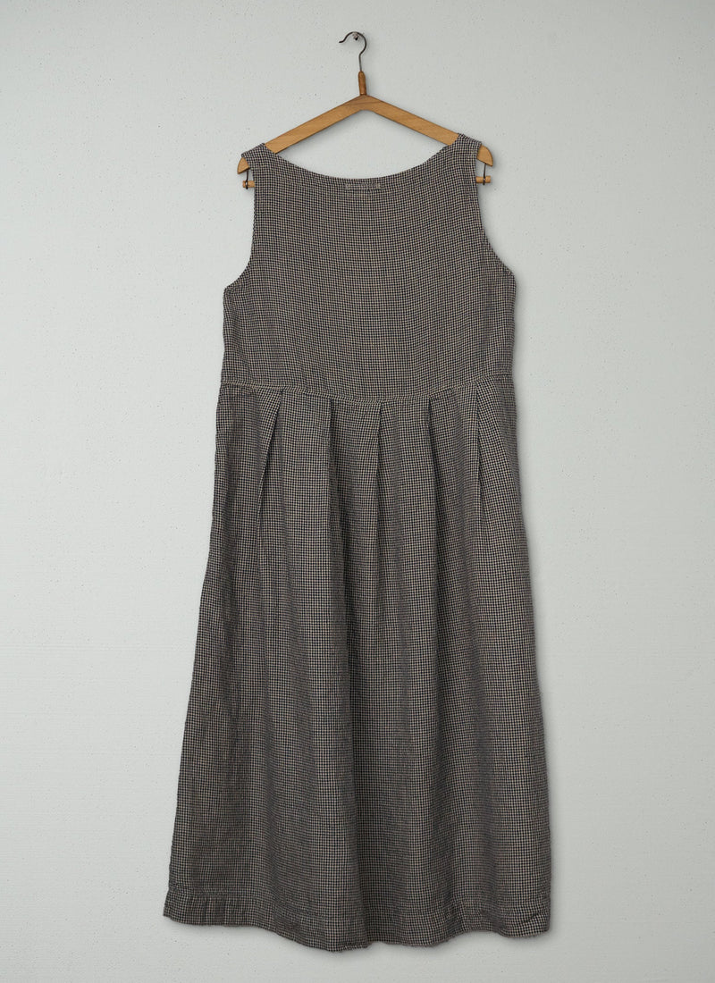 Reworn Linen Gingham Dress Size XL (1941) | Multi