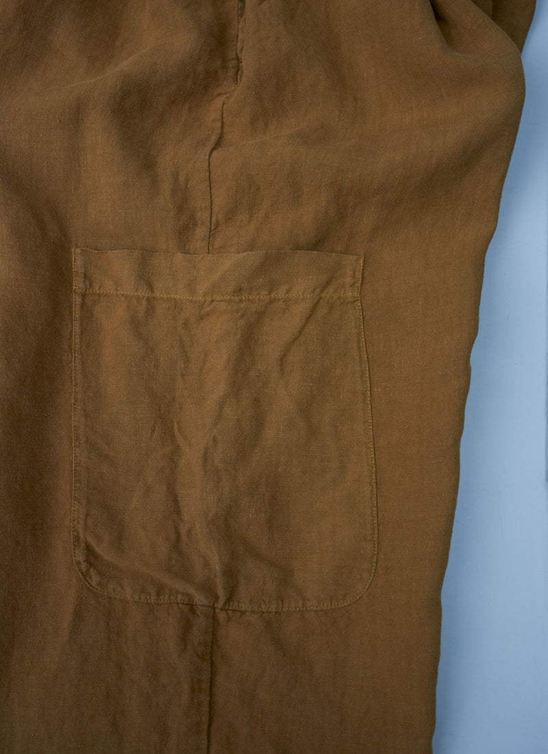 Reworn Linen Trousers Size M (177) | Toffee