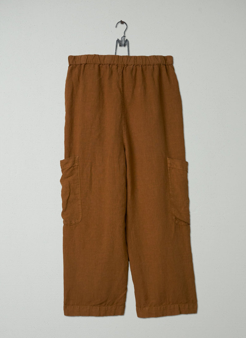 Reworn Linen Trousers Size M (177) | Toffee