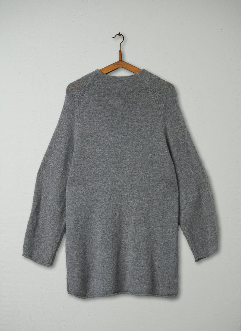Reworn Wool Cashmere Sweater Size M (107) | Grey