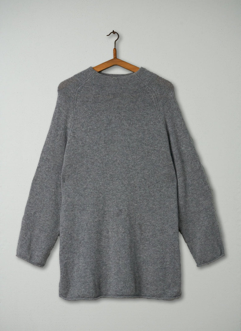 Reworn Wool Cashmere Sweater Size M (107) | Grey
