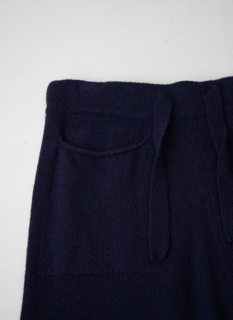 Reworn Recycled Cashmere Trousers Size M (146) | Navy