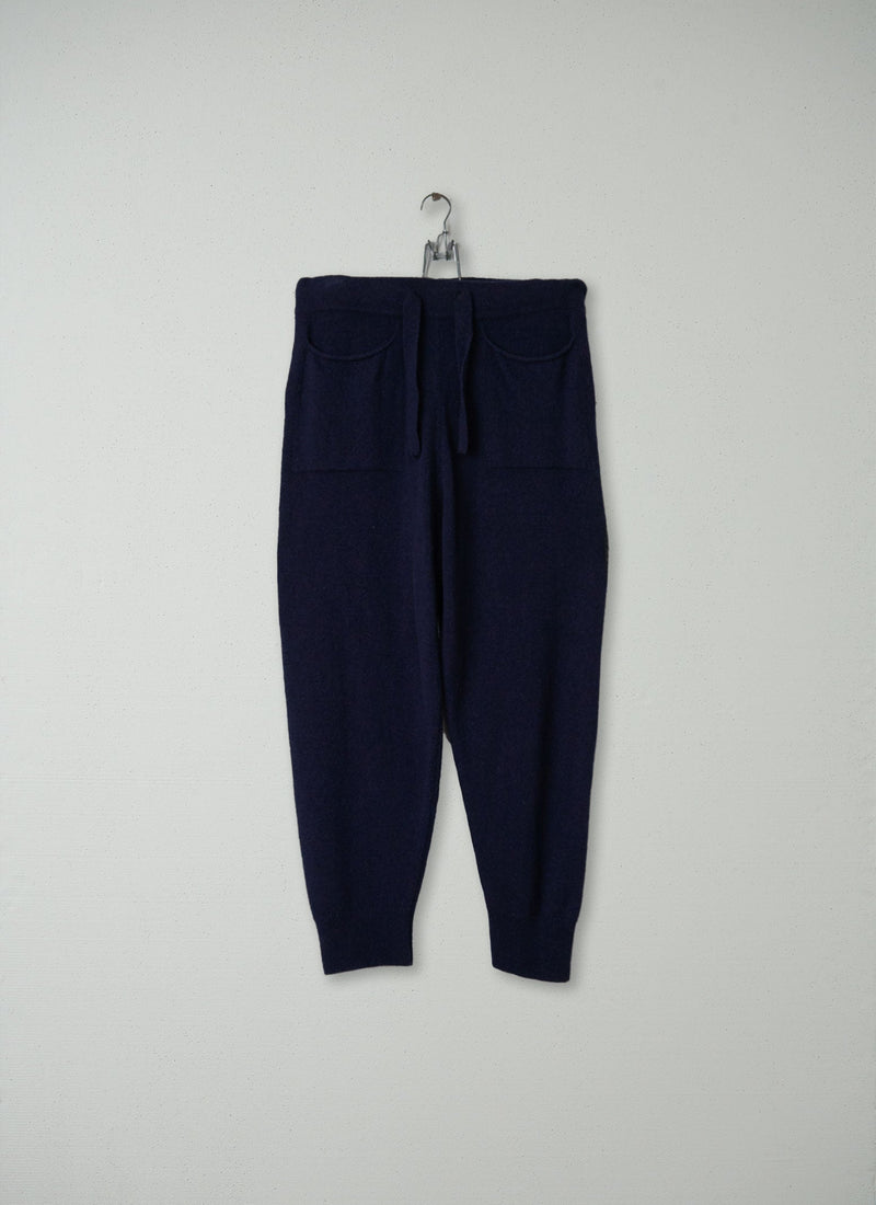 Reworn Recycled Cashmere Trousers Size M (146) | Navy