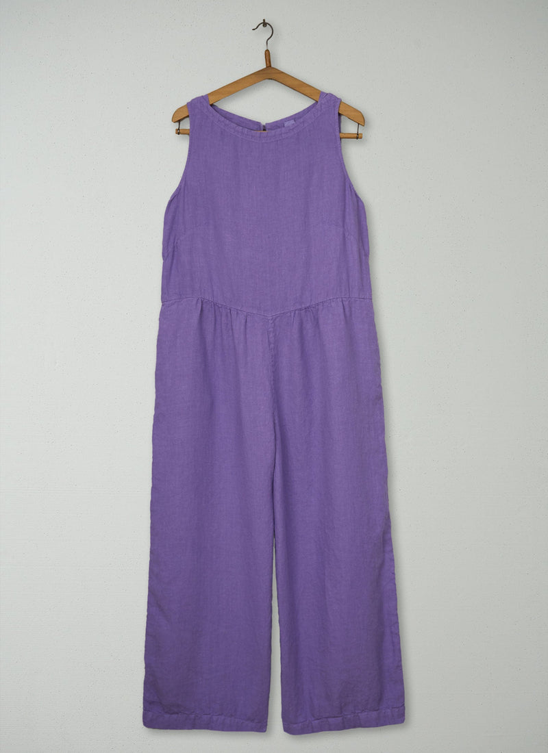 Reworn Linen Sleeveless Jumpsuit Size M (1455) | Lilac