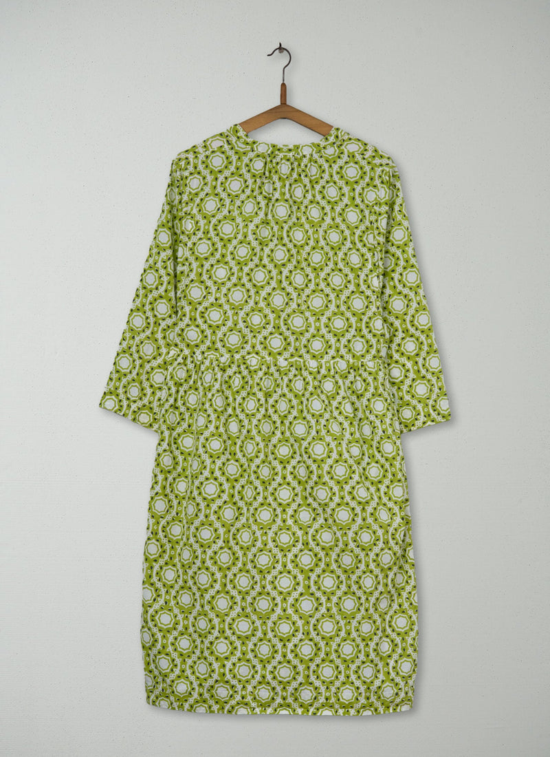 Reworn Tile Print Dress Size L (1315) | Multi