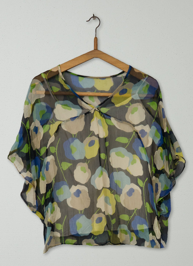 Reworn Coco Kimono Top Size 16 (640) | Multi