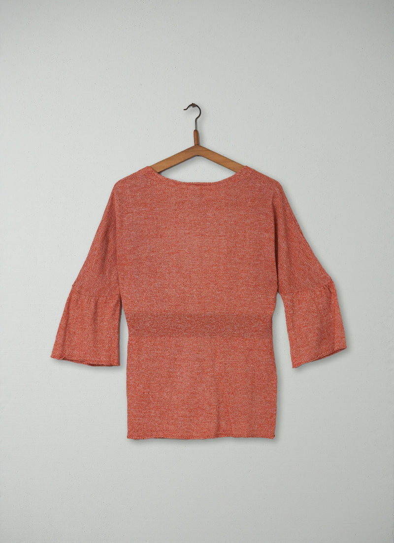 Reworn Julienas Cardigan Size 12 (068) | Orange Marl
