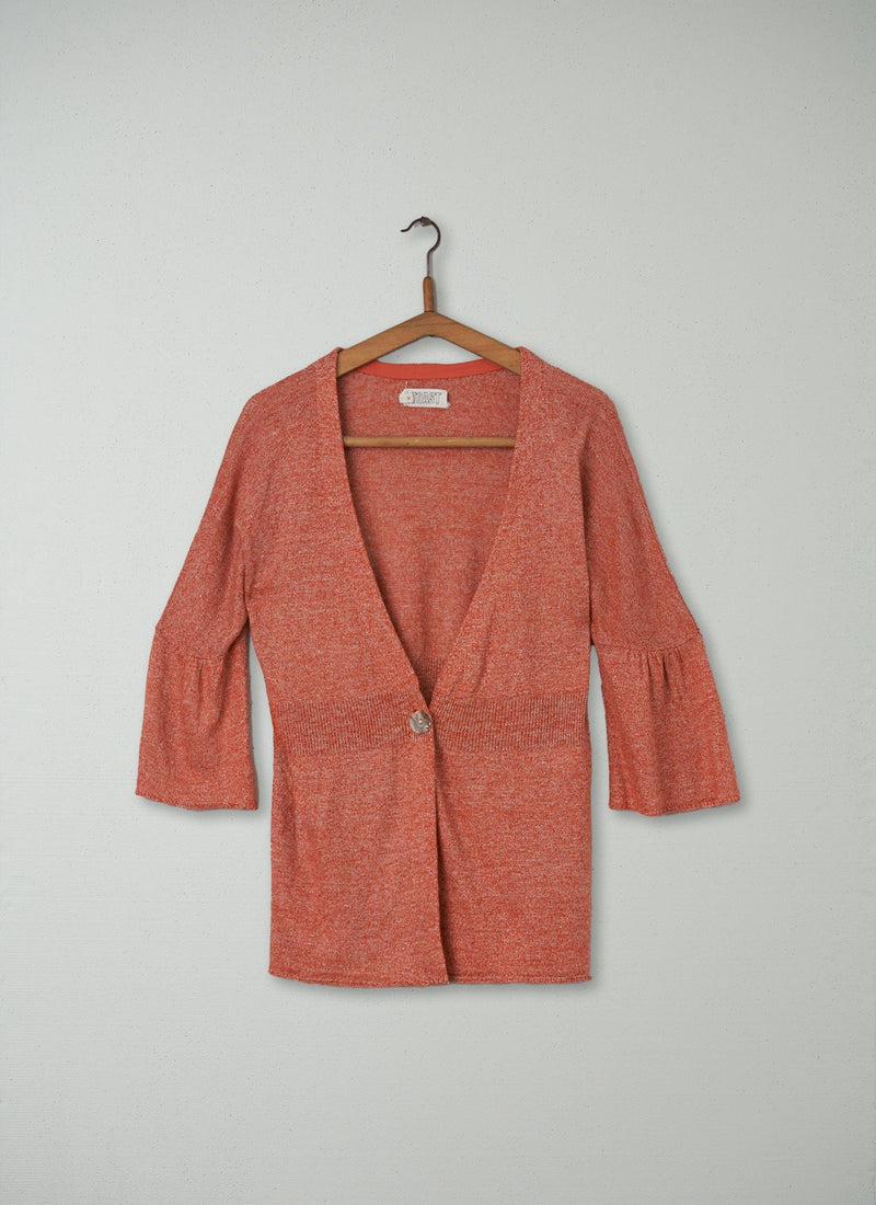 Reworn Julienas Cardigan Size 12 (068) | Orange Marl