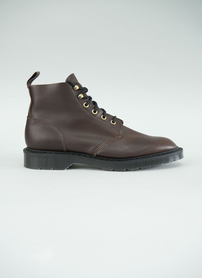 Reworn Solovair Derby Boots Size 7 (069) | Dark Brown