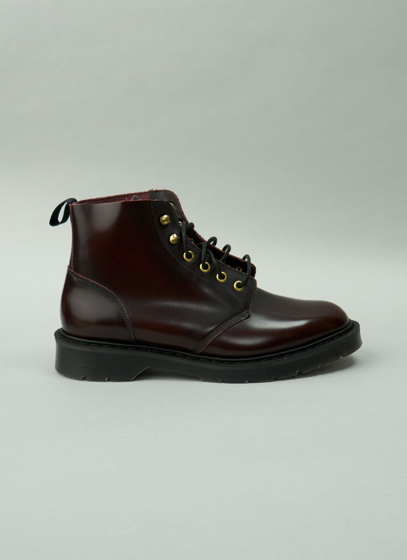 Reworn Solovair Jade Boots Size 6 (413) | Burgundy