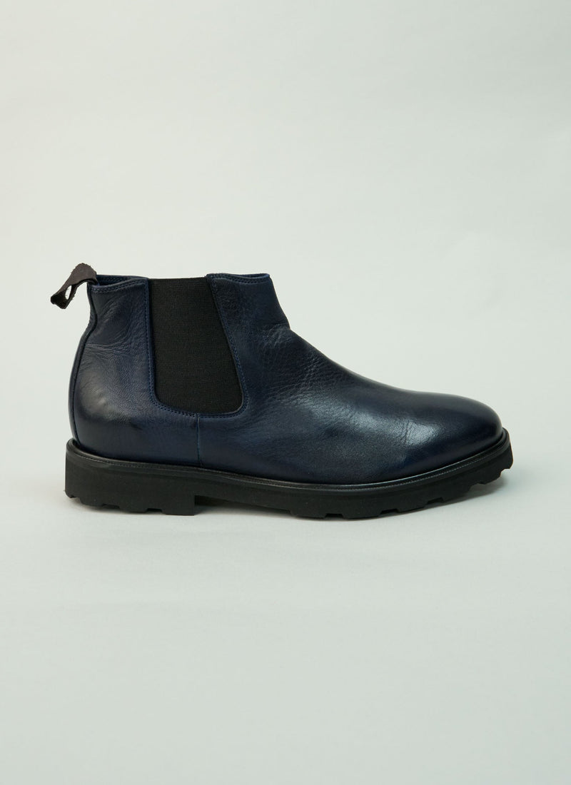 Reworn Sturlini Chelsea Boots Size 37 (383) | Blue