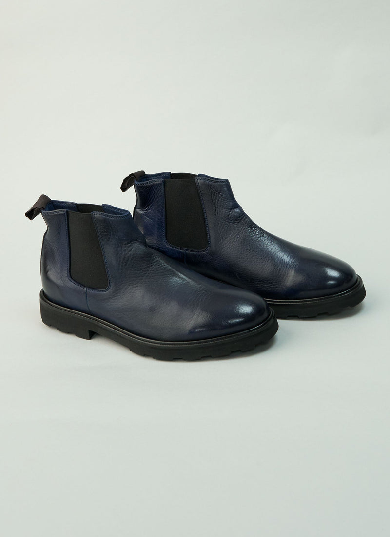 Reworn Sturlini Chelsea Boots Size 37 (383) | Blue