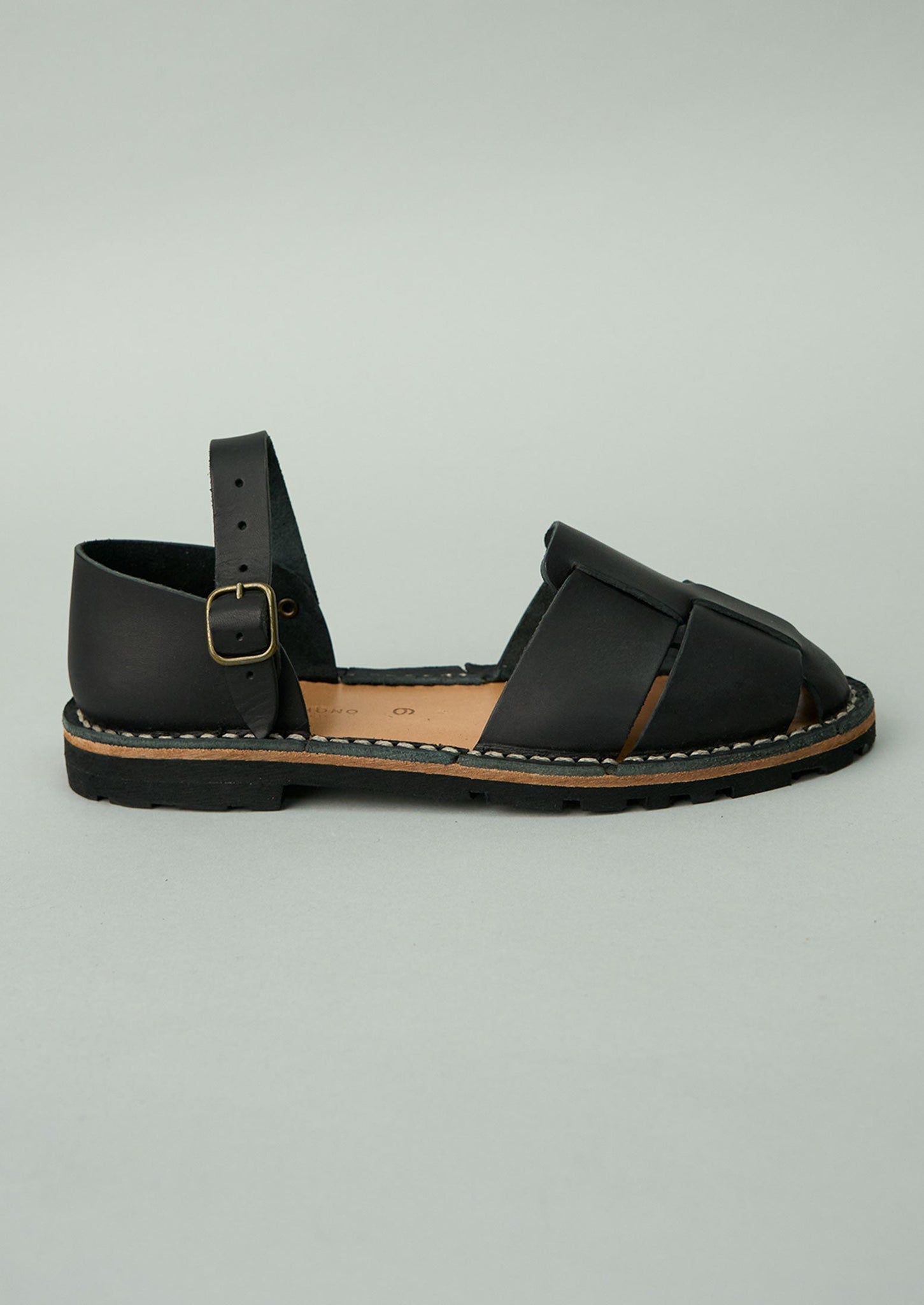 Reworn Steve Mono Sandals Size 36 (318) | Black