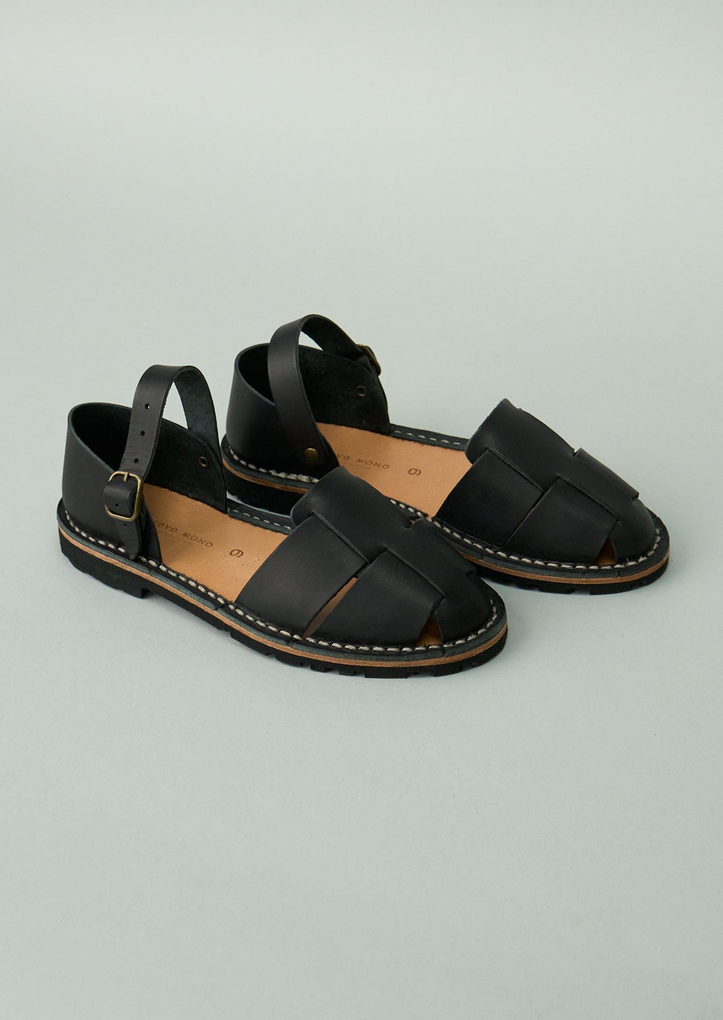 Reworn Steve Mono Sandals Size 36 (318) | Black