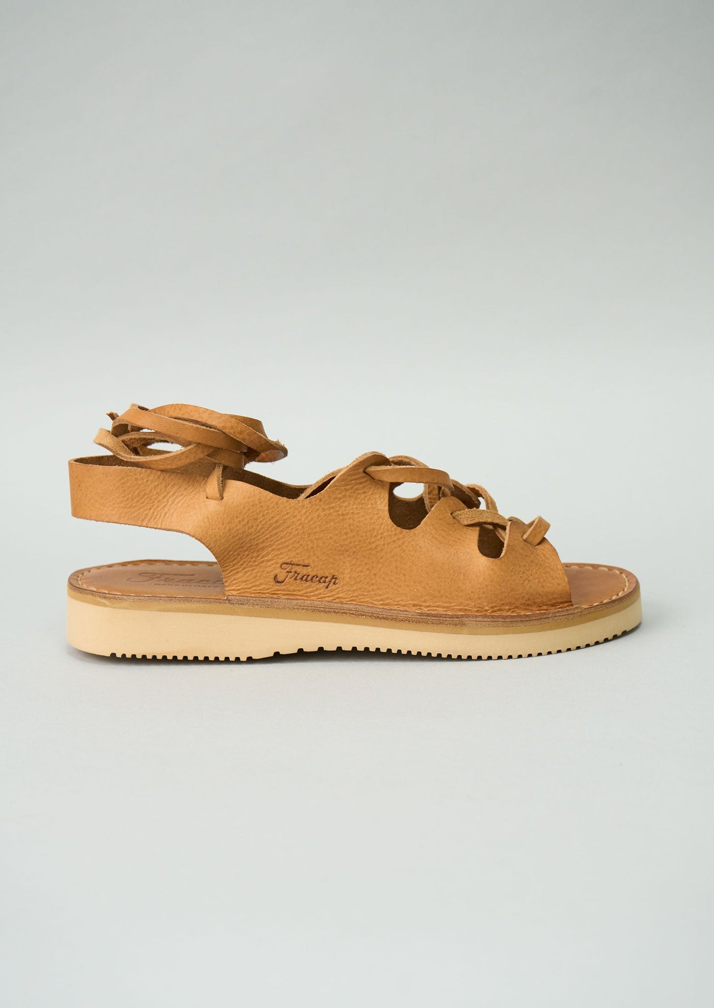 Reworn Fracap Lace Up Sandals Size 36 (263) | Tan