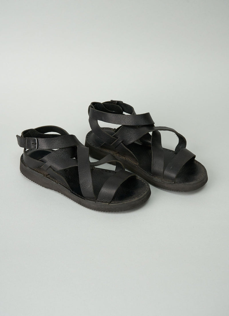 Reworn Fracap Eve Sandals Size 41 (034) | Black