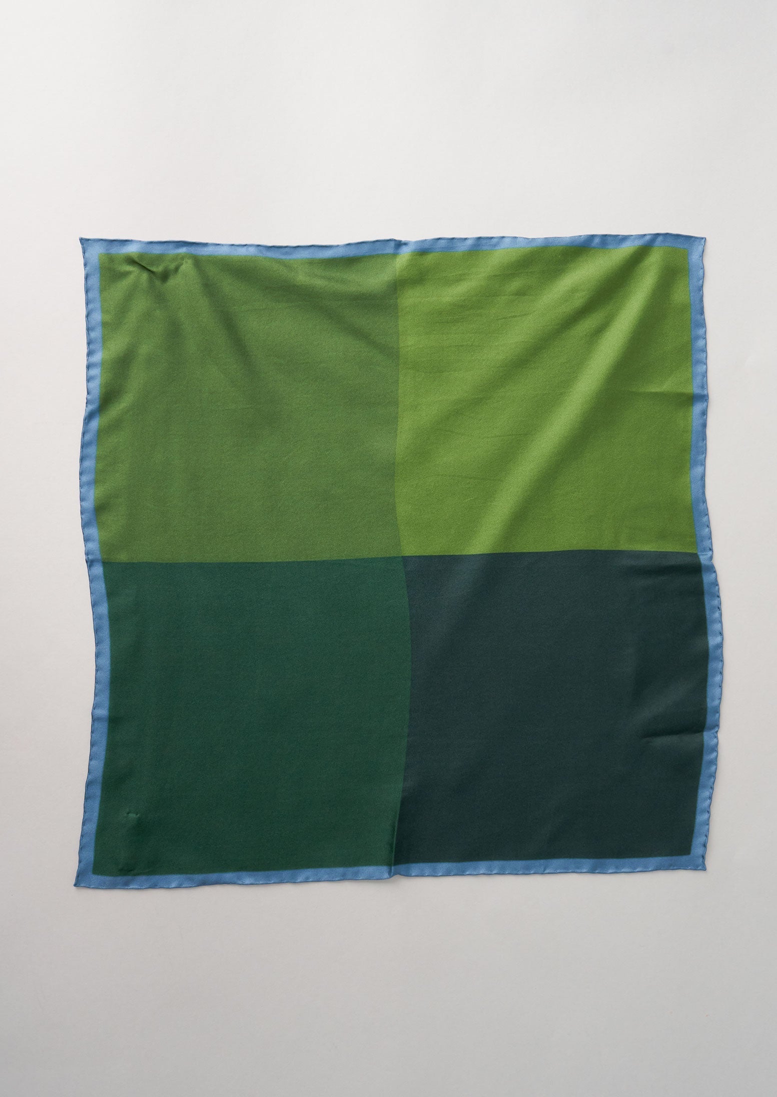 Reworn Colour Block Silk Bandana (006) | Multi