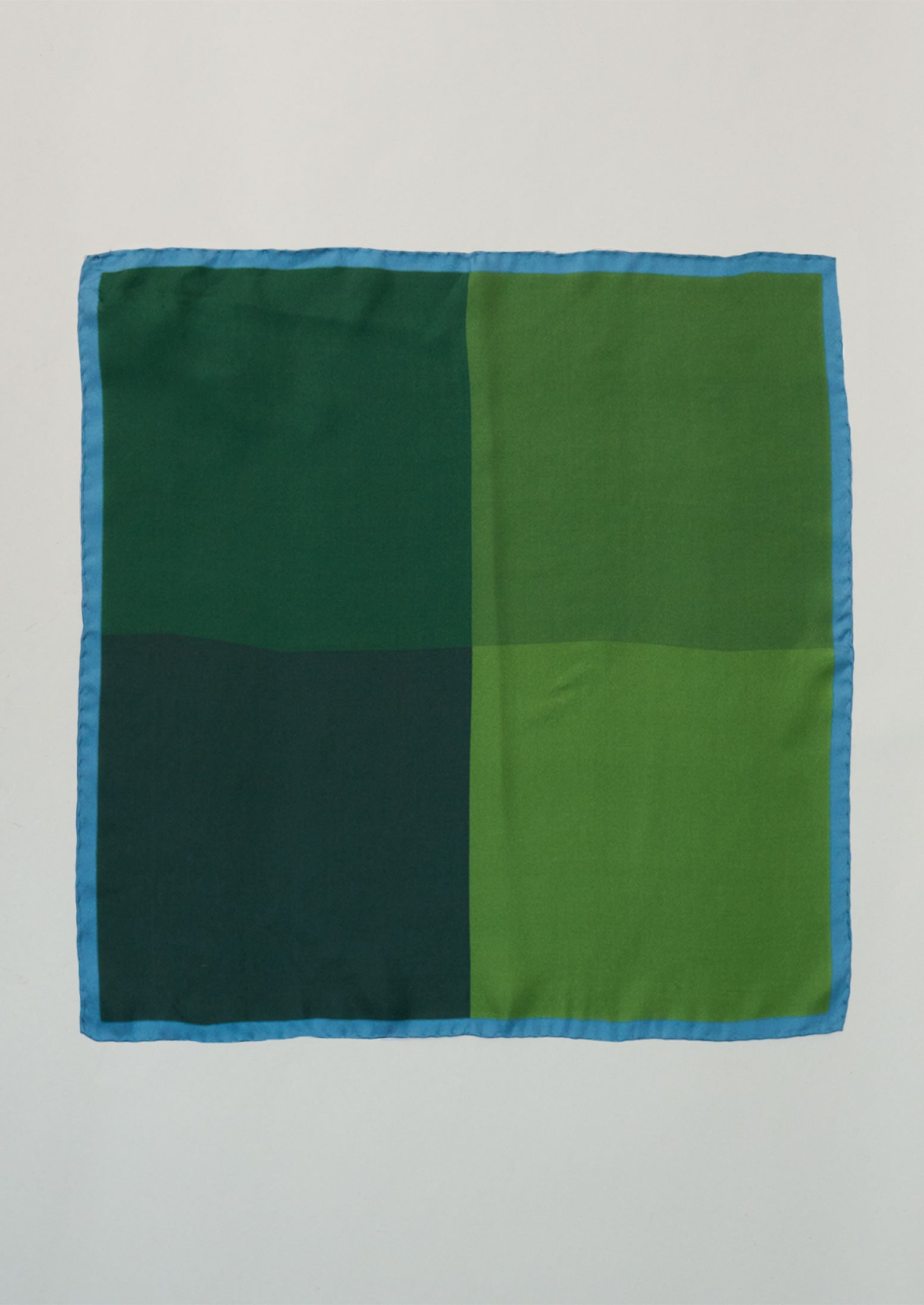 Reworn Colour Block Silk Bandana (031) | Multi