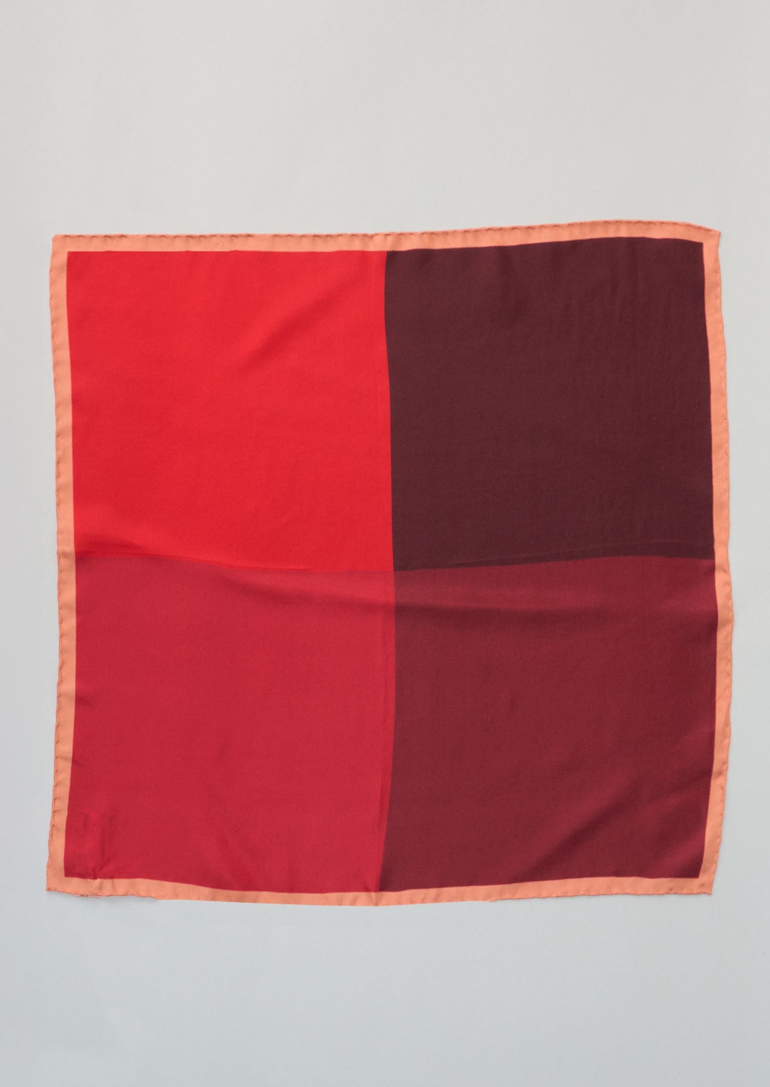 Reworn Colour Block Silk Bandana (038) | Multi