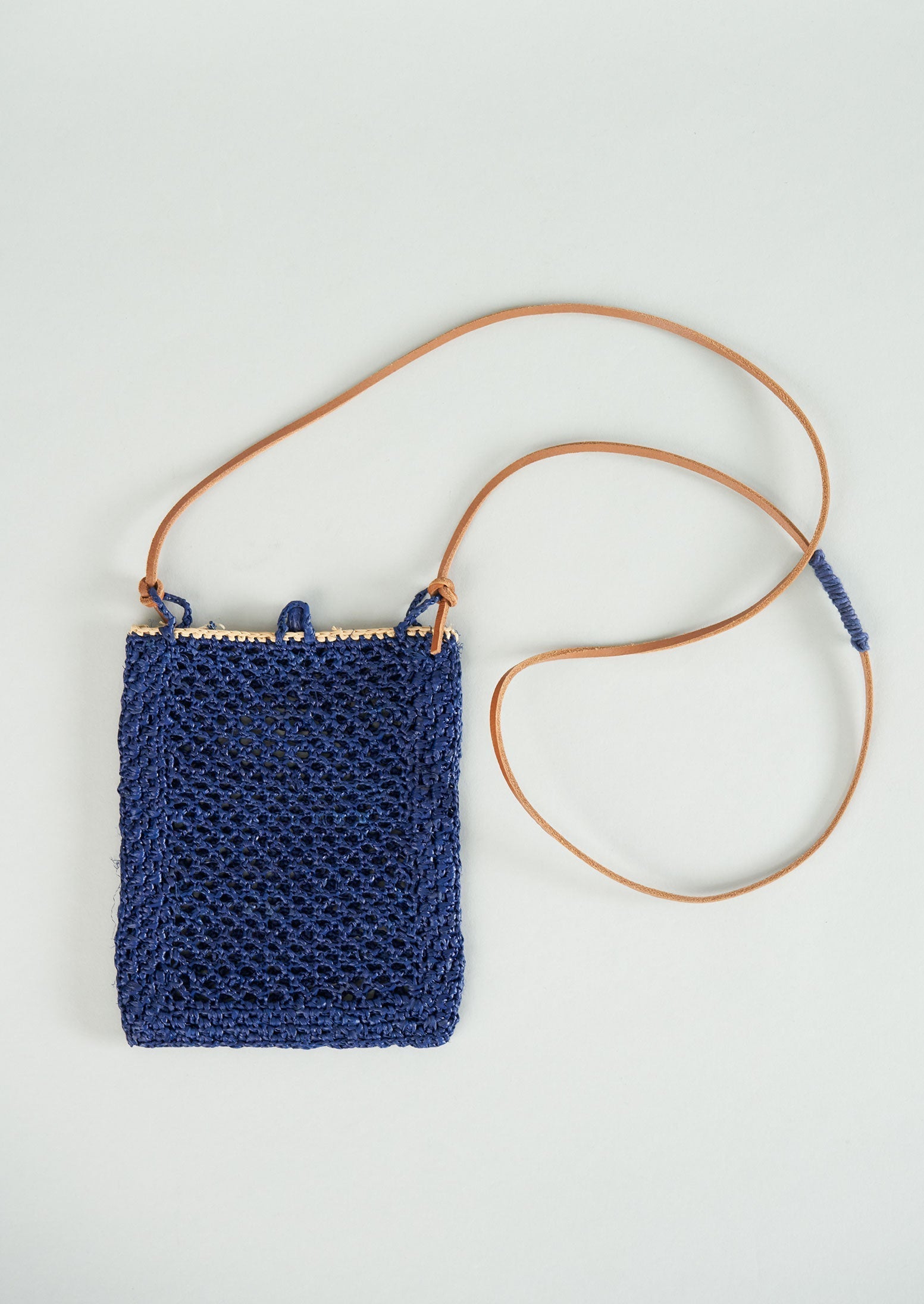 Reworn Mini Pouch Bag (008) | Blue