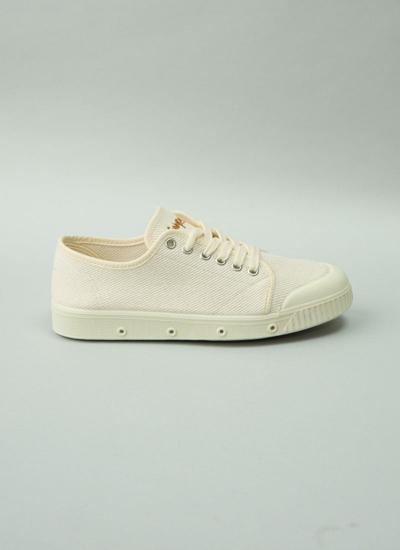 Reworn Spring Court Plimsolls Size 40 (412) | Ecru