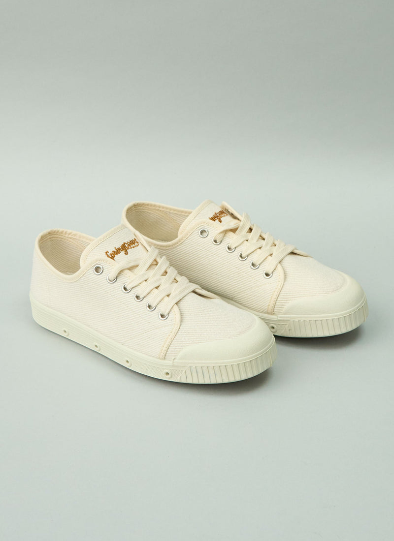 Reworn Spring Court Plimsolls Size 40 (412) | Ecru