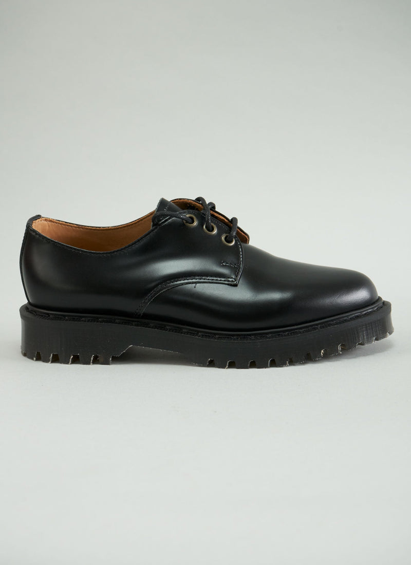 Reworn Solovair Laura Derby Shoes Size 4 (089) | Black