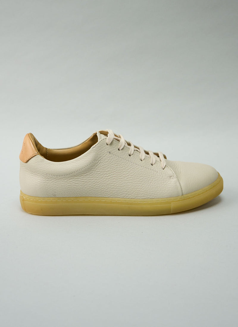 Reworn Leather Trainer Size 41 (484) | White