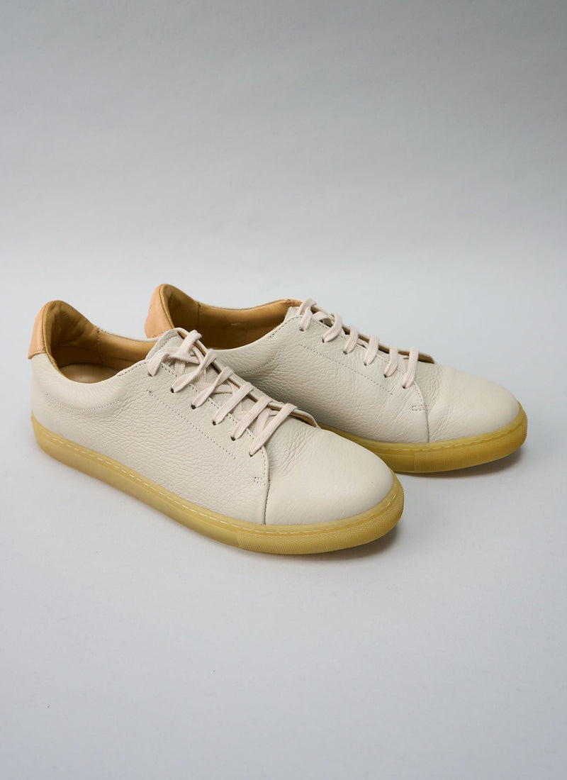 Reworn Leather Trainer Size 41 (484) | White