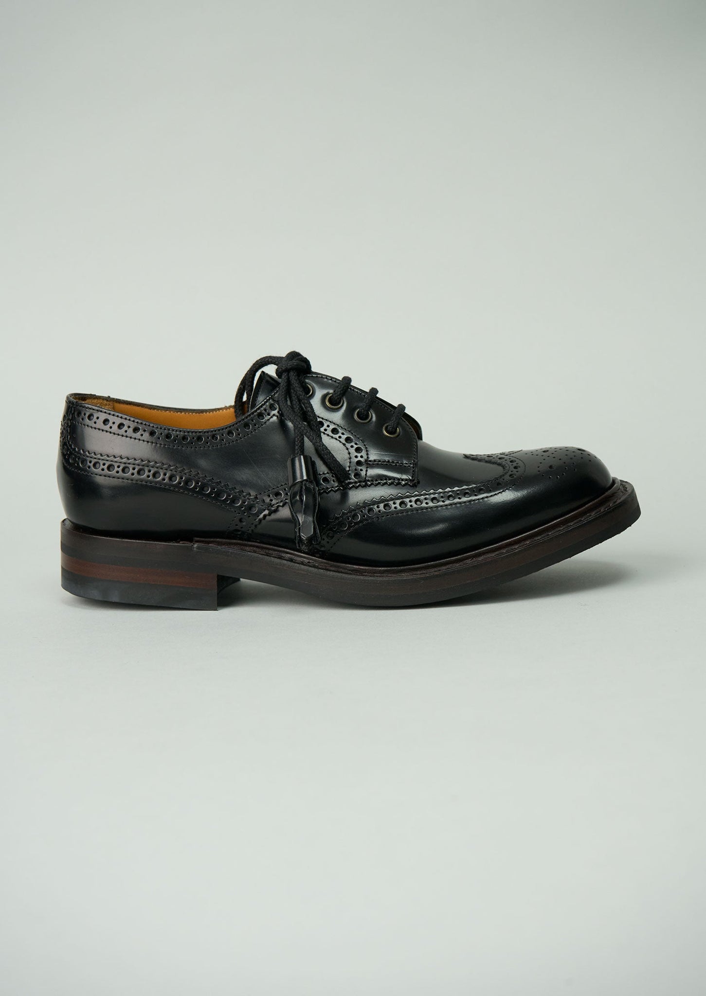 Reworn Cheaney Esme Brogues Size 5.5 (211) | Black