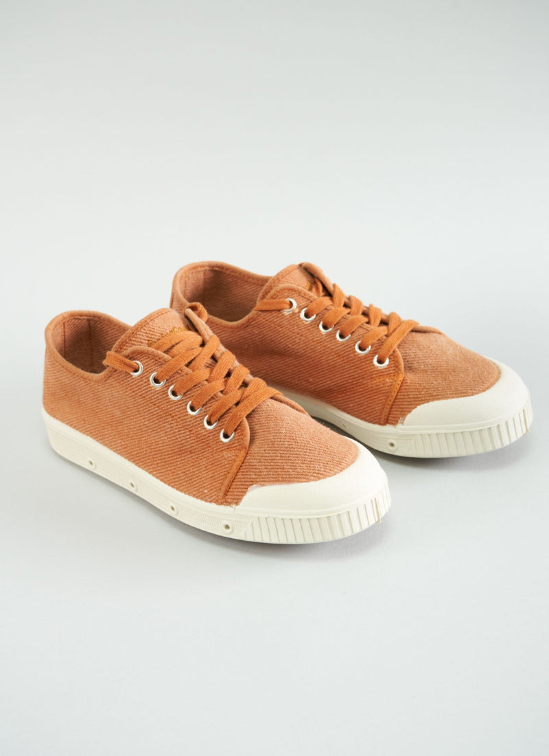 Reworn Spring Court Plimsolls Size 40 (085) | Burnt Orange
