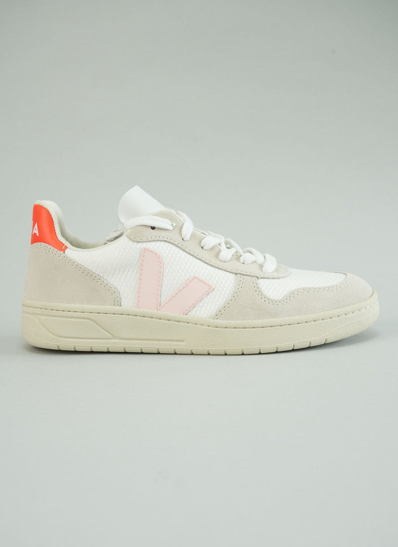 Reworn Veja Trainers Size 37 (088) | White/Petale/Orange Fluo