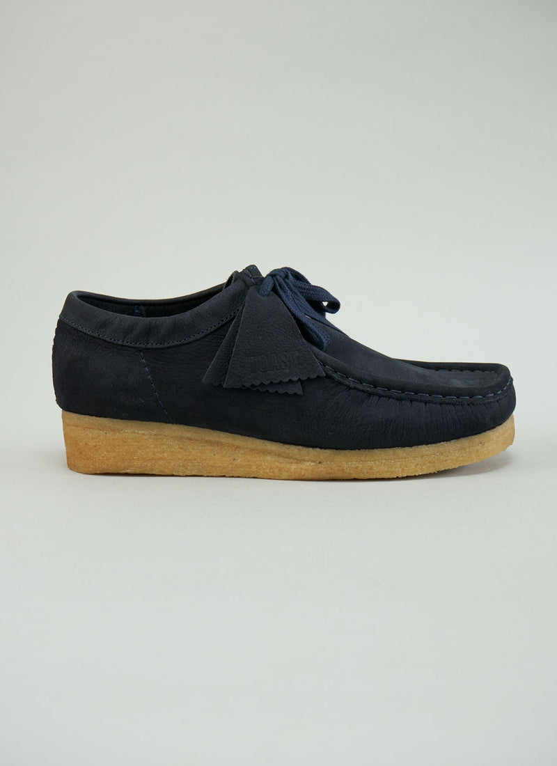 Reworn Clarks Wallabee Shoes Size 65(092) | Dark Navy