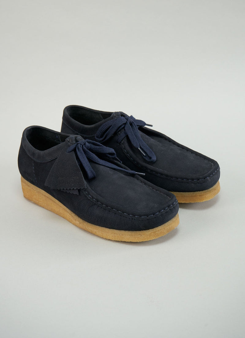 Reworn Clarks Wallabee Shoes Size 65(092) | Dark Navy