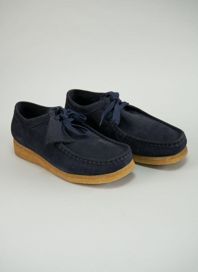 Reworn Clarks Wallabee Shoes Size 6 (087) | Dark Navy
