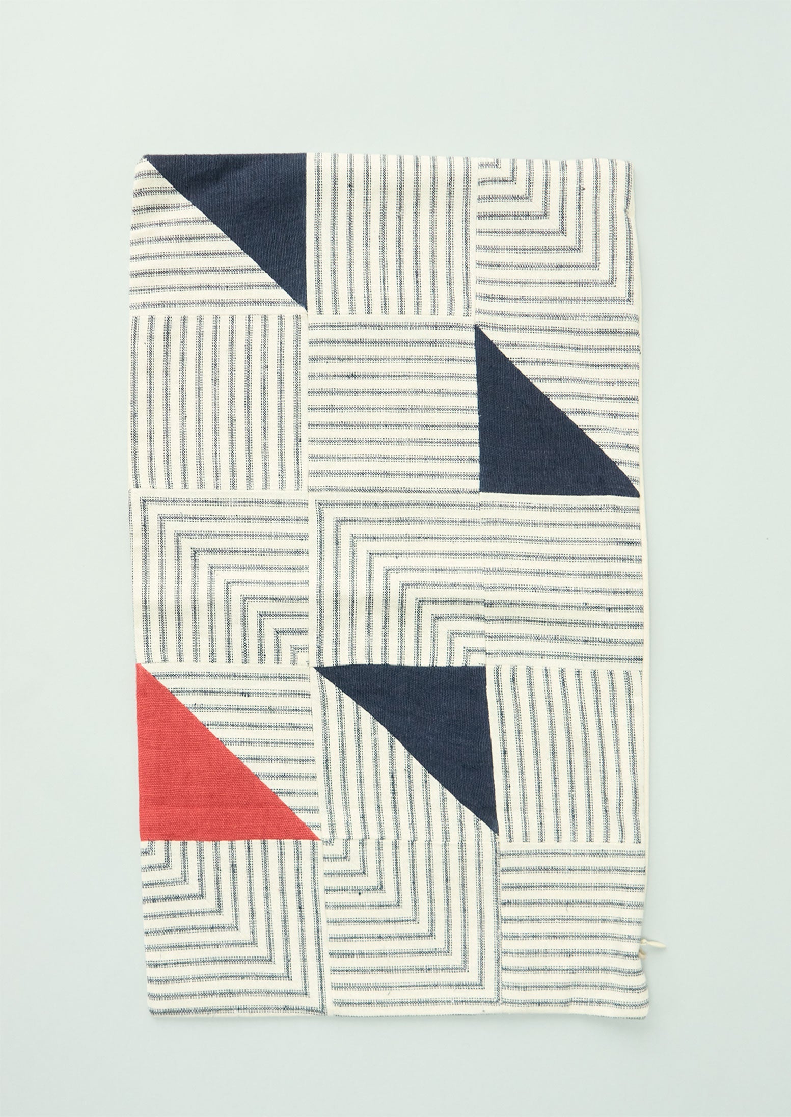 Reworn Ticking Patchwork Cushion Cover (036) | Multi