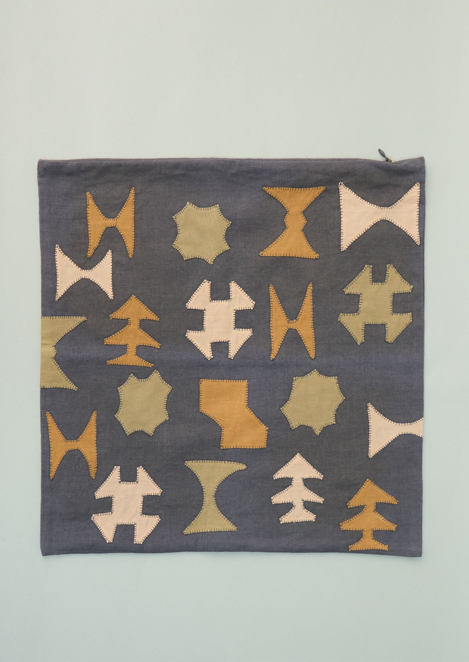 Reworn Applique Cushion Cover (041) | Multi