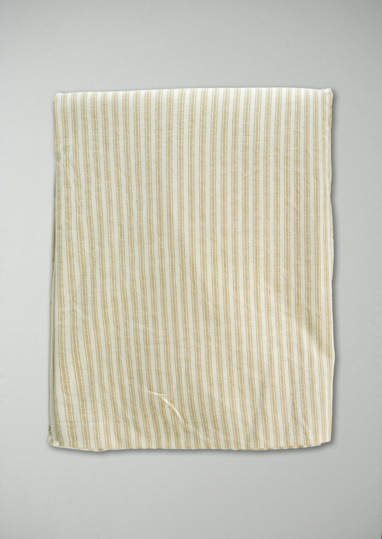 Reworn Ticking Stripe Fitted Sheet (003) | Ecru/Straw