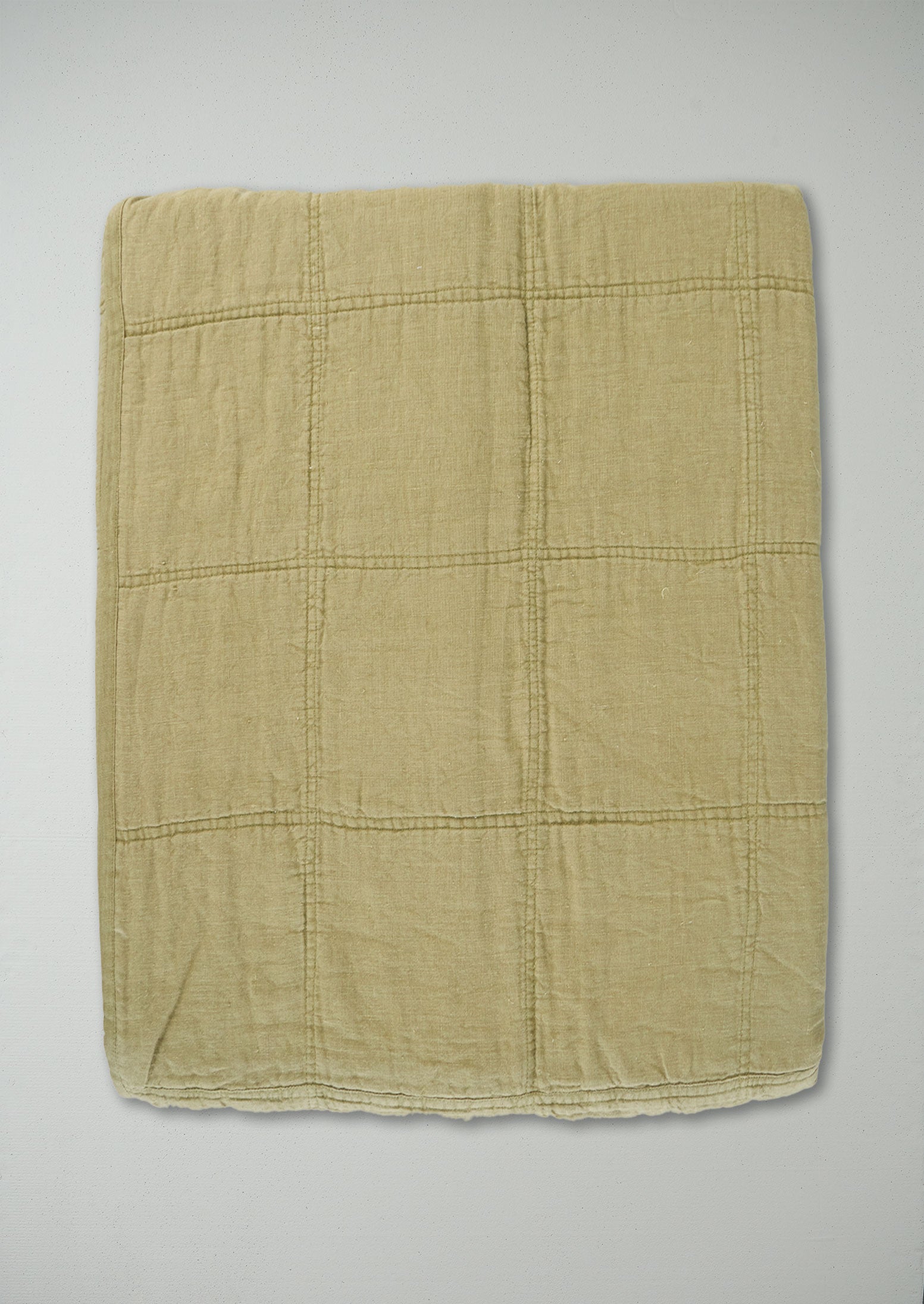 Reworn Stripe Back Linen Quilt (010) | Multi