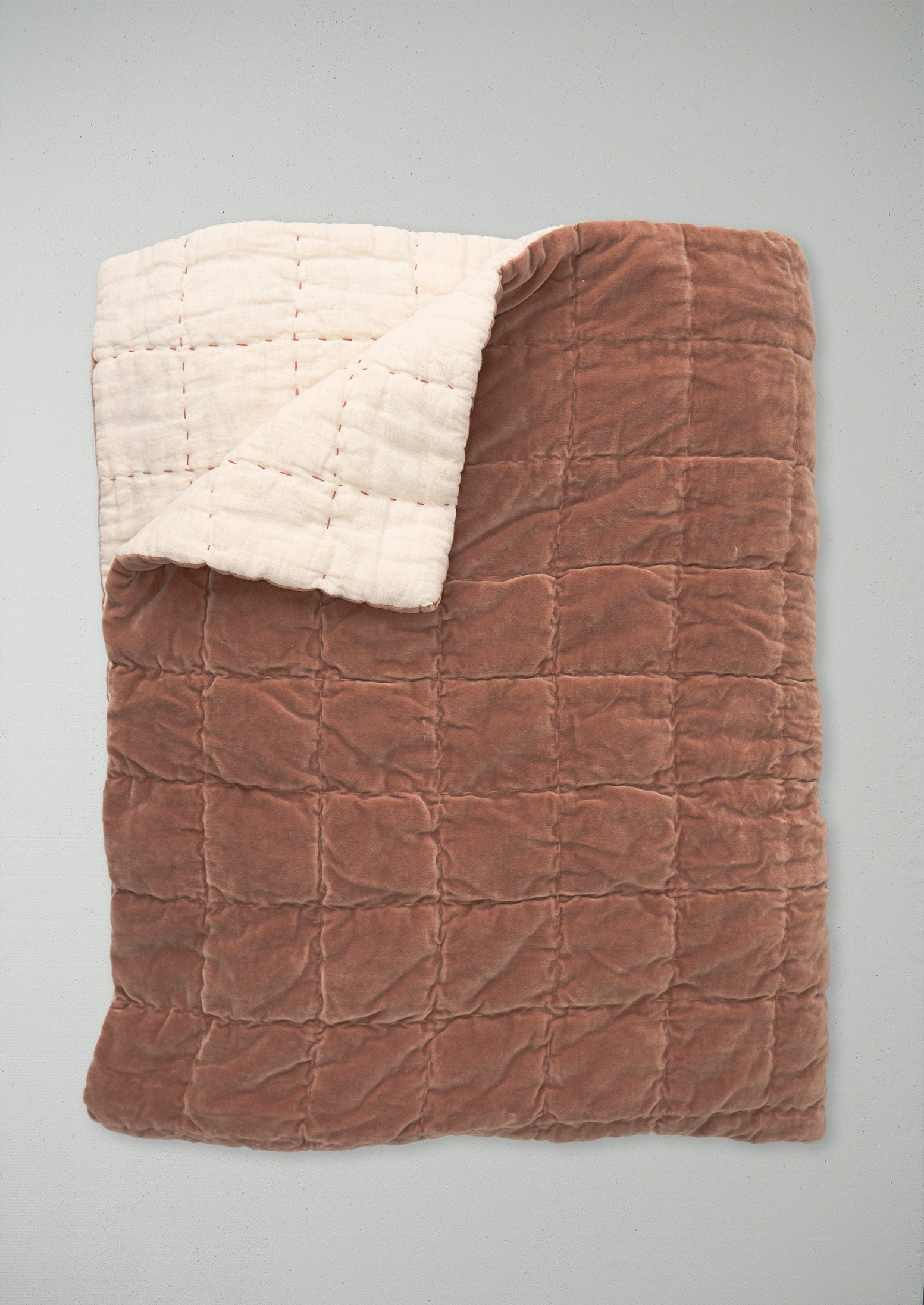 Reworn Velvet Quilt (019) | Dulse