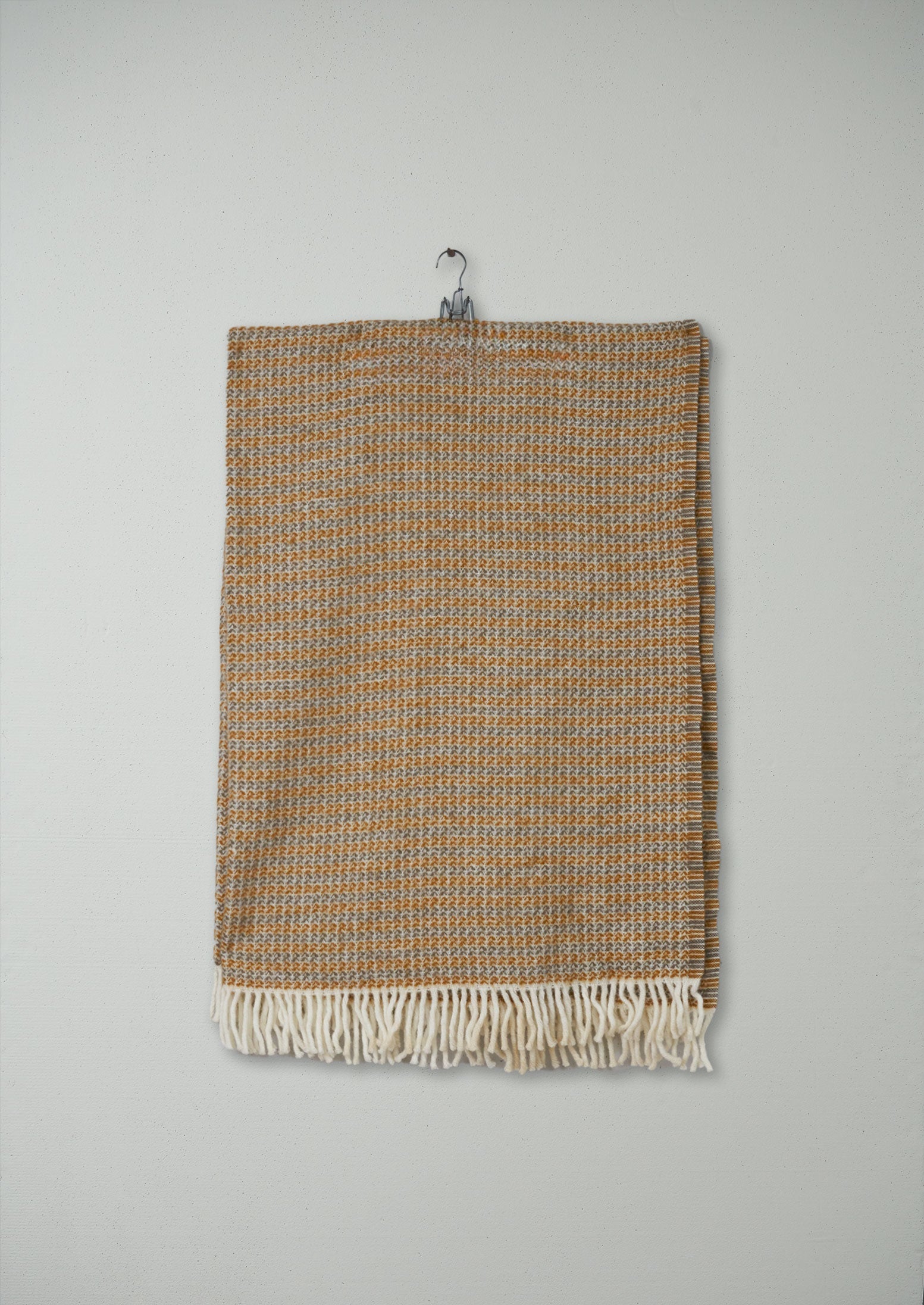 Reworn Curve Wool Blanket (002) | Cinnamon/Mole