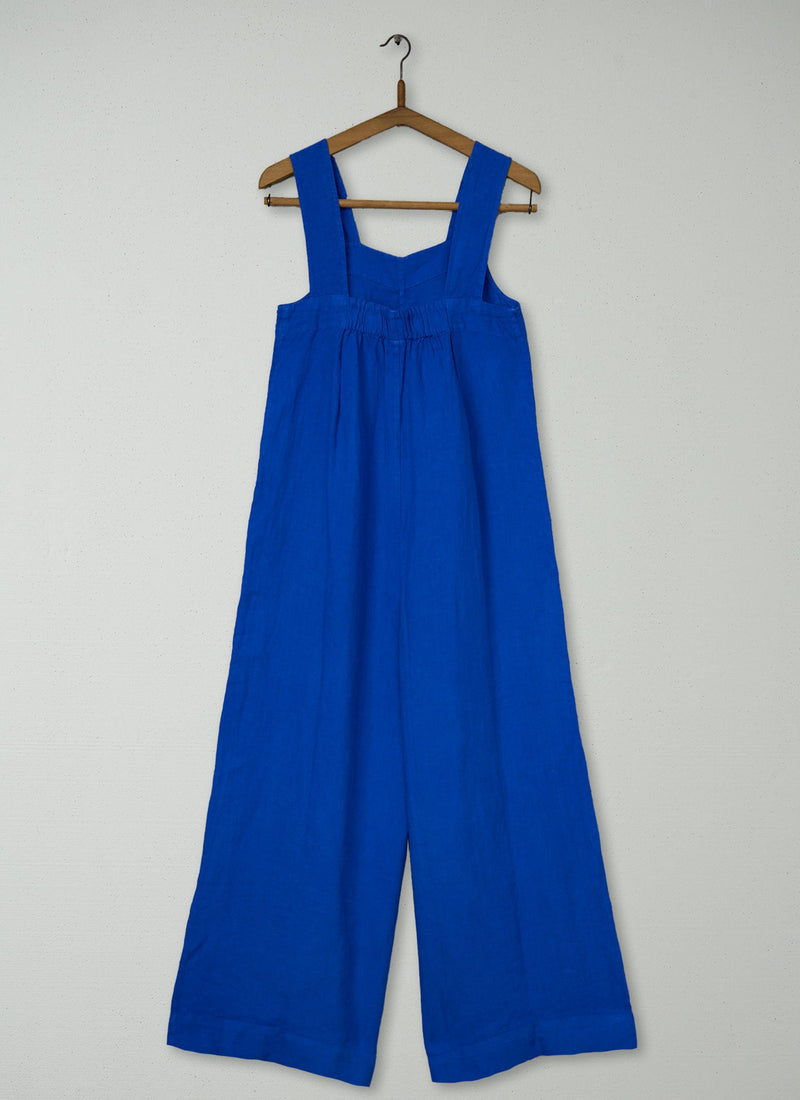Reworn Linen Pinafore Jumpsuit Size XS (1353) | Sapphire