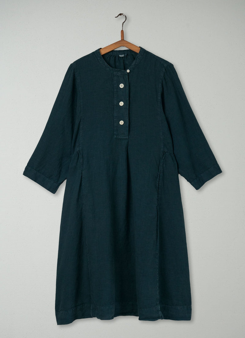 Reworn Linen Dress Size M (450) | Peacock