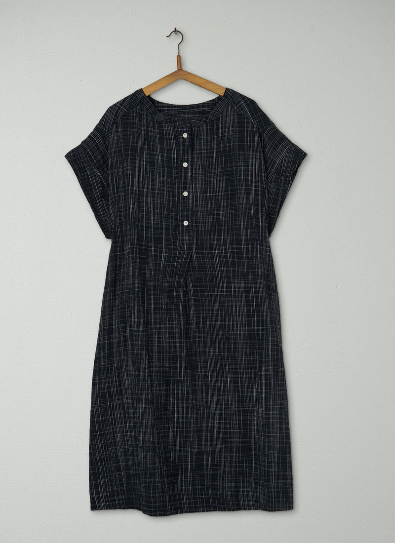 Reworn Crinkled Cotton Dress Size M (1219) | Slate