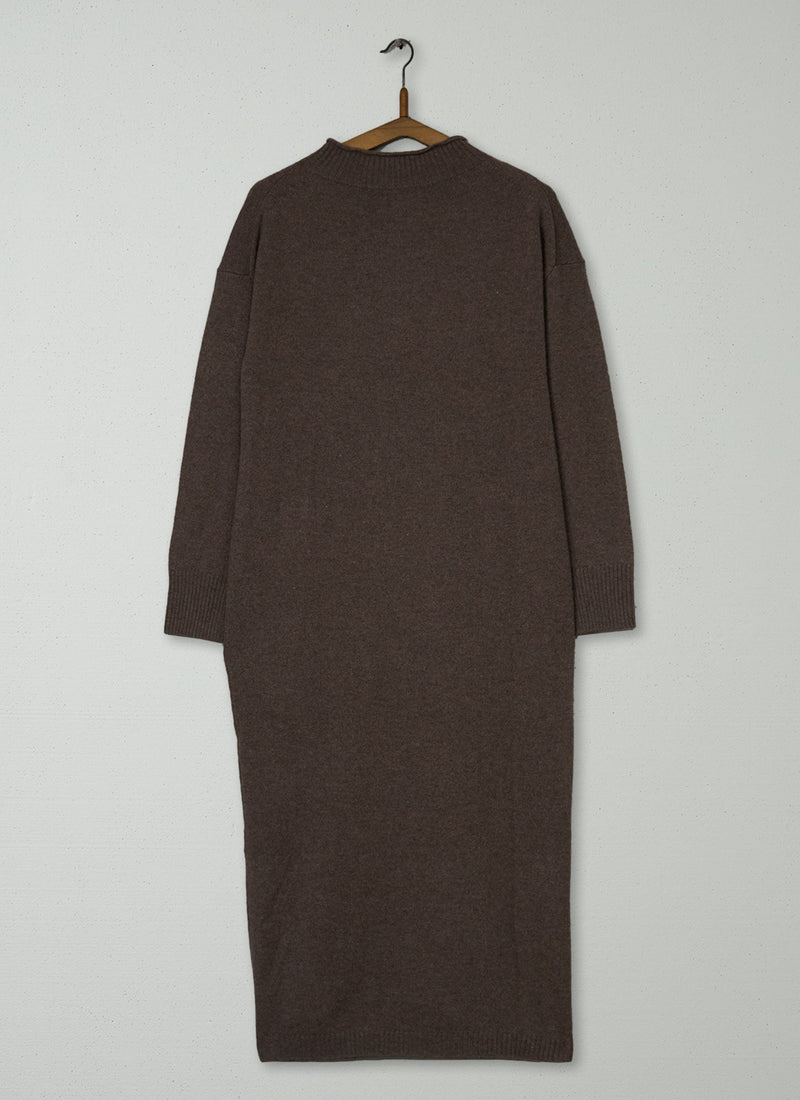 Reworn Wool Cashmere Knit Dress Size S (1515) | Mushroom