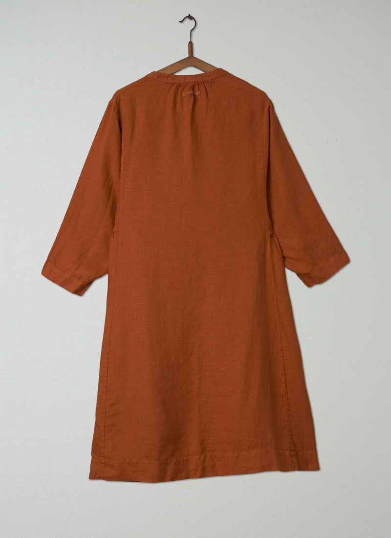 Reworn Linen Shirt Dress Size XL (304) | Copper