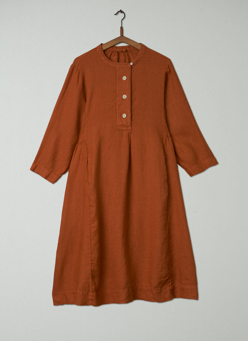 Reworn Linen Shirt Dress Size XL (304) | Copper